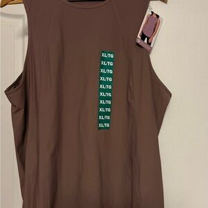 Tuff Athletics Women's Muscle Tee - Chocolate Brown